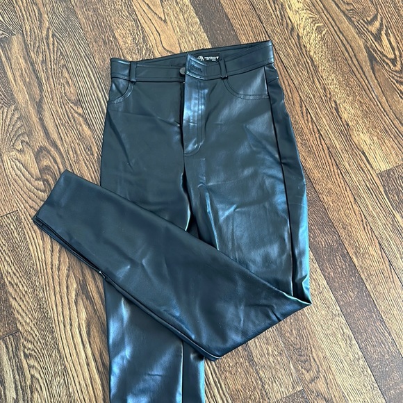 Zara Pants & Jumpsuits Zara Leather Pants Poshmark